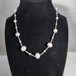 Dobbs Sterling Silver Gray-Silver Pearl Necklace