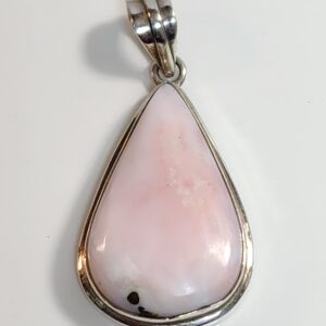 Sterling Silver Pink Stone Pendant