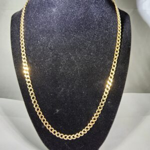 21″ 14KT Yellow Gold Curb Chain Necklace