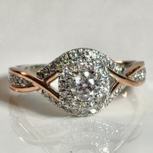 14kt White Gold Diamond Engagement Ring Size 9.5