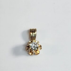 14K Yellow Gold diamond Pendant