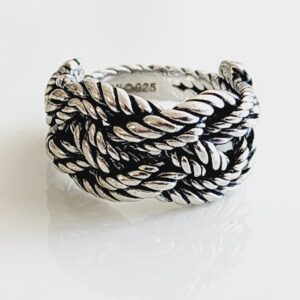 Sterling Silver Knot Style Ring Size 5