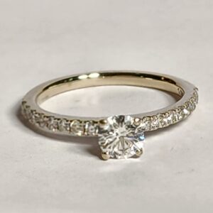 14KT White Gold Diamond Engagement Ring