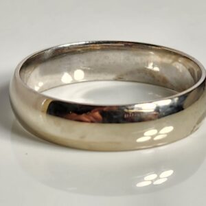 10KT White Gold Mens Wedding Band Ring Size 13.5