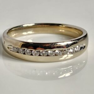 14KT White Gold Diamond Wedding Band Size 10