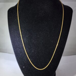 20″ 14KT Yellow Gold Rope Chain