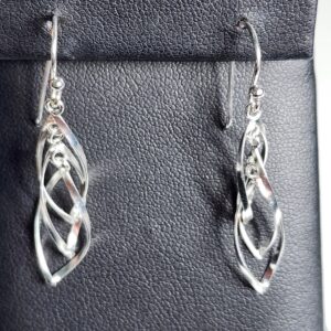1 1/2″ Sterling Silver Dangle Earrings