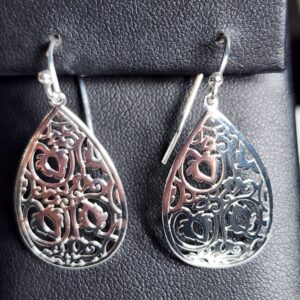 1 1/2″ Sterling Silver Dangle Earrings
