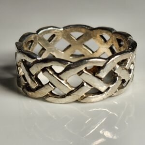 Sterling Silver Mens Braided Woven Celtic Band Size 13