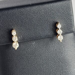 14KT Yellow Gold Diamond Earrings