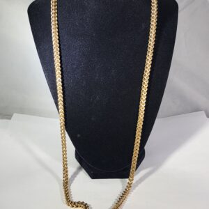 36″ 14KT Yellow Gold Mens Franco Chain