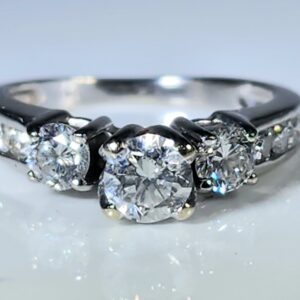 14KT White Gold Diamond Engagement Ring Size 5.5