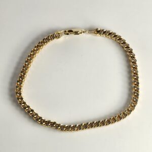 8 1/2″ 10KT Yellow Gold Diamond Cut Franco Bracelet