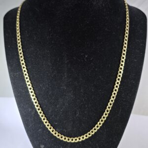 20″ 10KT Yellow Gold Curb Chain Necklace