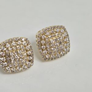 14KT Yellow Gold Diamond Stud Earrings