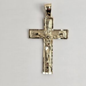 10KT Yellow Gold Cross Crucifix Pendant