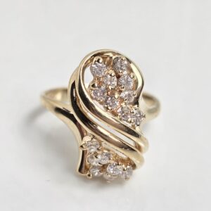 14KT Yellow Gold Diamond Ring Size 6