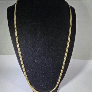 24″ 10KT Yellow Gold Curb Link Chain