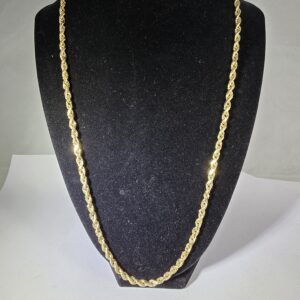 23″ 10KT Yellow Gold Rope Chain