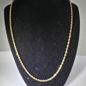 20″ 14KT Yellow Gold Rope Chain