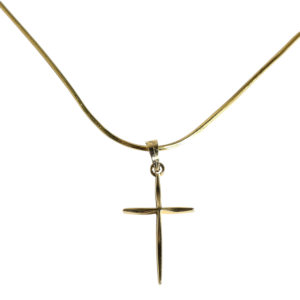 17″ 14KT Yellow Gold Chain with Cross Pendant