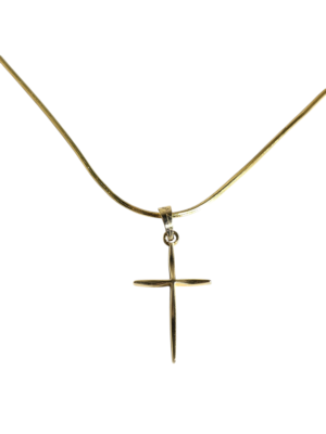 17" 14KT Yellow Gold Chain with Cross Pendant