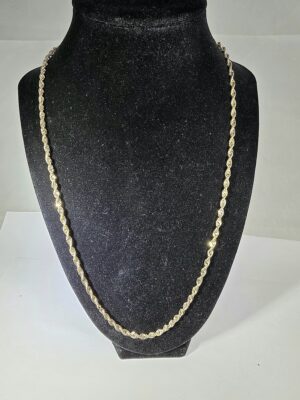 10KT Yellow Gold 22" Rope Chain