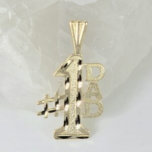 10KT Yellow Gold #1 Dad Pendant