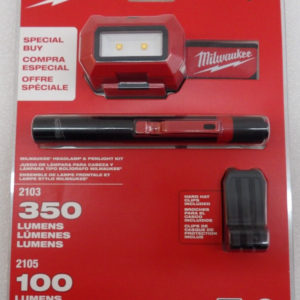Milwaukee 2103PEN 2103 350 Lumen Headlamp & 2105 100 Lumen Penlight Kit