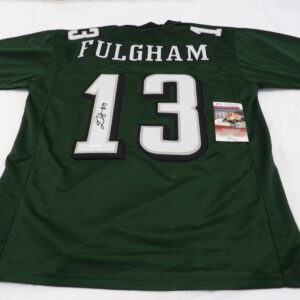 TRAVIS FULGHAM Signed Philadelphia Eagles Custom Jersey (JSA Witness COA)
